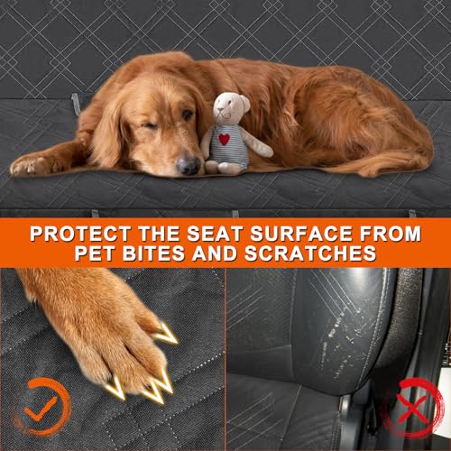 Kistrba Dog Car Seat Cover Compatible with Jeep Wrangler 4 Door 2007-2025, Waterproof Pet Bench Seat Cover for Back Seat, 600D Heavy Duty Scratch Proof Nonslip Truck Seat Covers for Dogs - Image 4