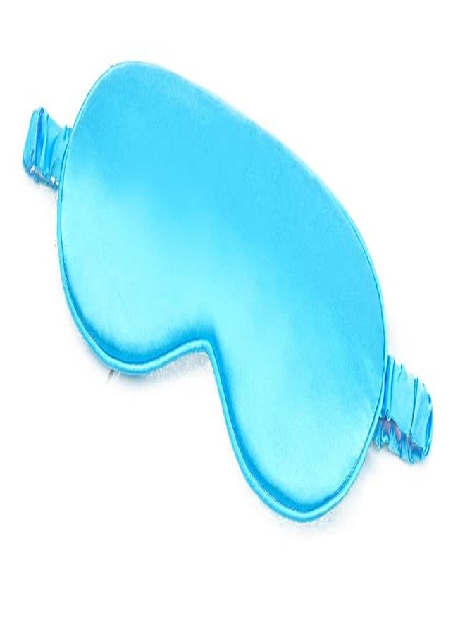 AUGEN Mulberry Silk Eye Mask, Super Smooth Sleep Mask And Blind Fold (2, Blue, Pack of 1) - Image 1