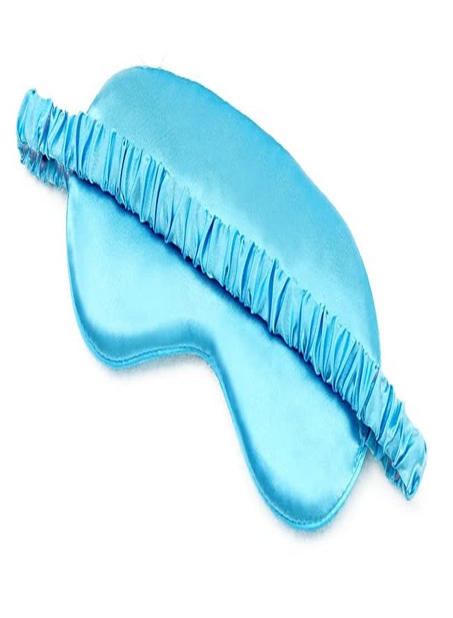 AUGEN Mulberry Silk Eye Mask, Super Smooth Sleep Mask And Blind Fold (2, Blue, Pack of 1) - Image 2