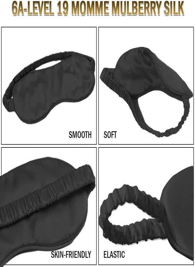 AUGEN Mulberry Silk Eye Mask, Super Smooth Sleep Mask And Blind Fold (2, Blue, Pack of 1) - Image 4