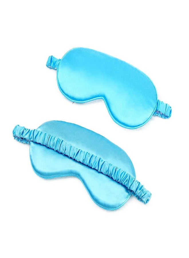 AUGEN Mulberry Silk Eye Mask, Super Smooth Sleep Mask And Blind Fold (2, Blue, Pack of 1) - Image 3