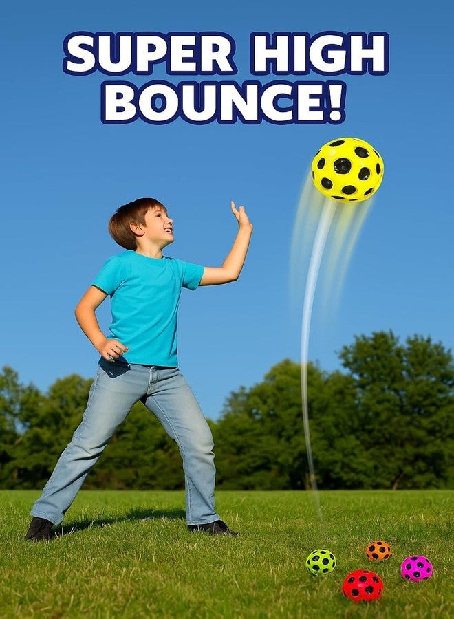 VIDORA Bouncing Moon Ball for Kids - Mixed Balls Durable Safe Rubber high Bounce Toy for Indoor Outdoor Play (Pack of 4) - Image 2