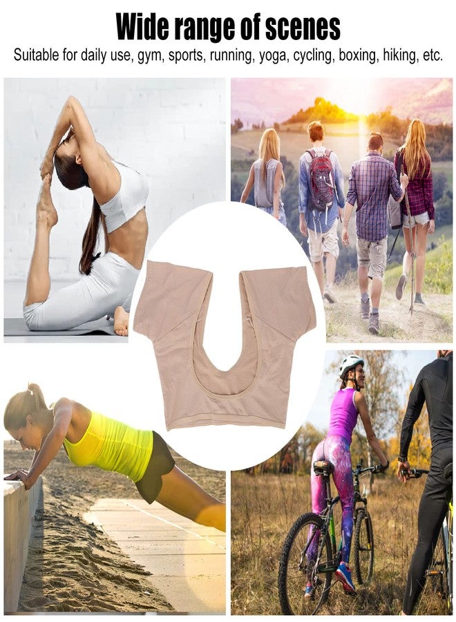 Filfeel Underarm Sweat Guard Underwear Sweat Vest Short Sleeve Reusable Armpit for Women Girls Skin Color (L - Image 4