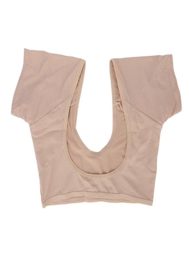Filfeel Underarm Sweat Guard Underwear Sweat Vest Short Sleeve Reusable Armpit for Women Girls Skin Color (L - Image 1