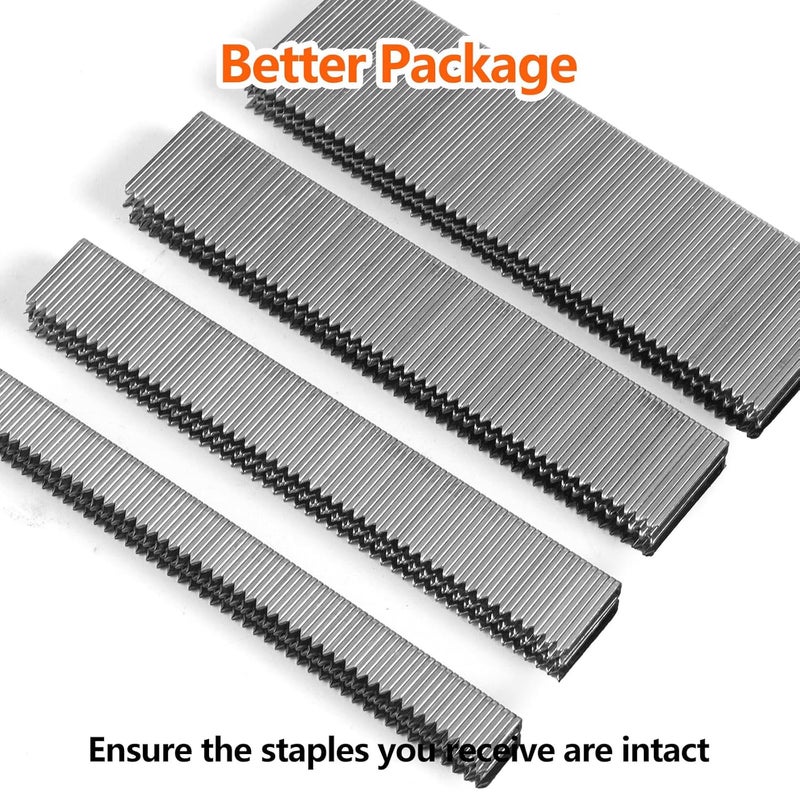 SITLDY 1000-Count 1- Inch Length 304 Stainless Steel 18 Gauge 1/4 Inch Narrow Crown Staples Heavy Duty Beveled Chiseled Pointed Staples, for Pneumatic, Electric 18GA Stapler Gun - Image 3