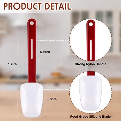 Lanties Set of 3 High Temp Silicone Spatulas Heat Resistant Rubber Commercial Heavy Duty Silicone Scraper Spatula with Handle for Kitchen Baking Cooking10 x 2 InchesSpoon Spatula - Image 3