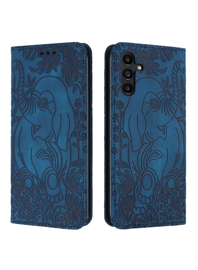 اس-توب جراب لهاتف Samsung Galaxy S24+ 5G جراب هاتف جلدي منقوش عليه صورة فيل عتيق - Image 1