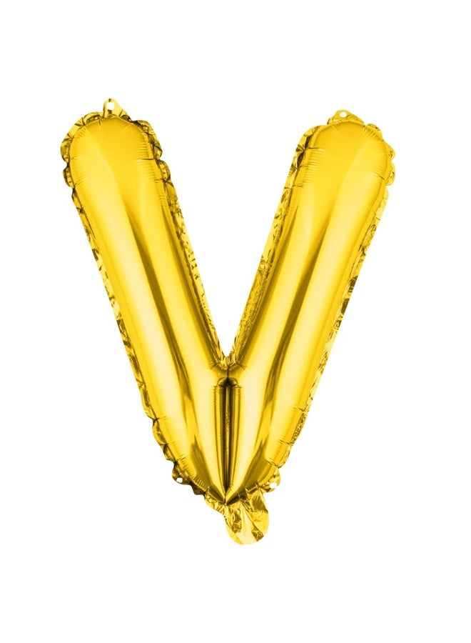 TOY GARDEN Giant Gold Letter V Balloon  Foil Helium Big Single Mylar Balloon Birthday Party Decoration Supply Baby Shower Event - Image 1