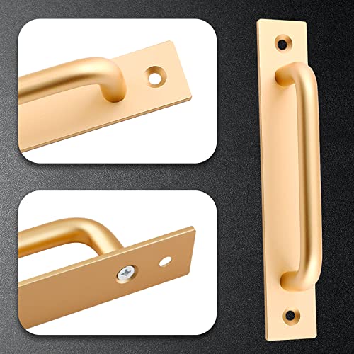 Zorfeter 5.8 Inch Sliding Barn Door Handle, 2 Pcs Gold Sliding Gate Door Pull Handle, Aluminium Alloy Cabinet Door Handle Hardware for Wardrobe Cupboard Closet Garage Shed, with Screws - Image 4