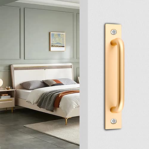 Zorfeter 5.8 Inch Sliding Barn Door Handle, 2 Pcs Gold Sliding Gate Door Pull Handle, Aluminium Alloy Cabinet Door Handle Hardware for Wardrobe Cupboard Closet Garage Shed, with Screws - Image 5