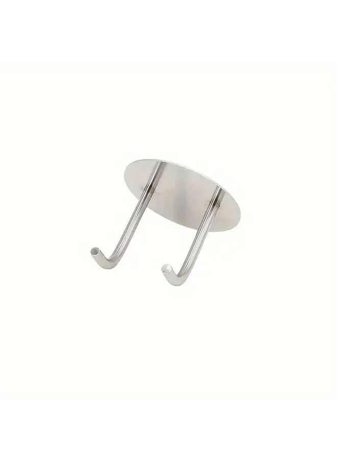 Stainless Steel Wall Mounted Coffee Machine Handle Holder With Wooden Handles And Hooks - Image 4