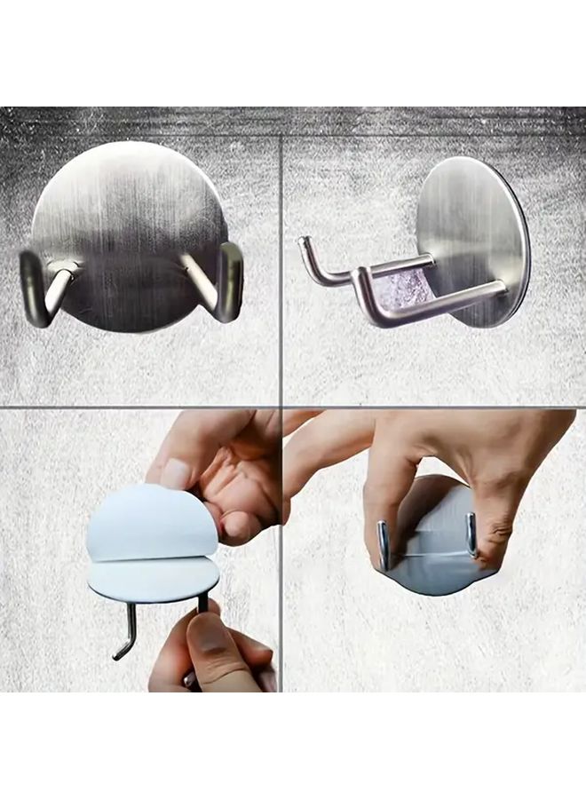 Stainless Steel Wall Mounted Coffee Machine Handle Holder With Wooden Handles And Hooks - Image 5