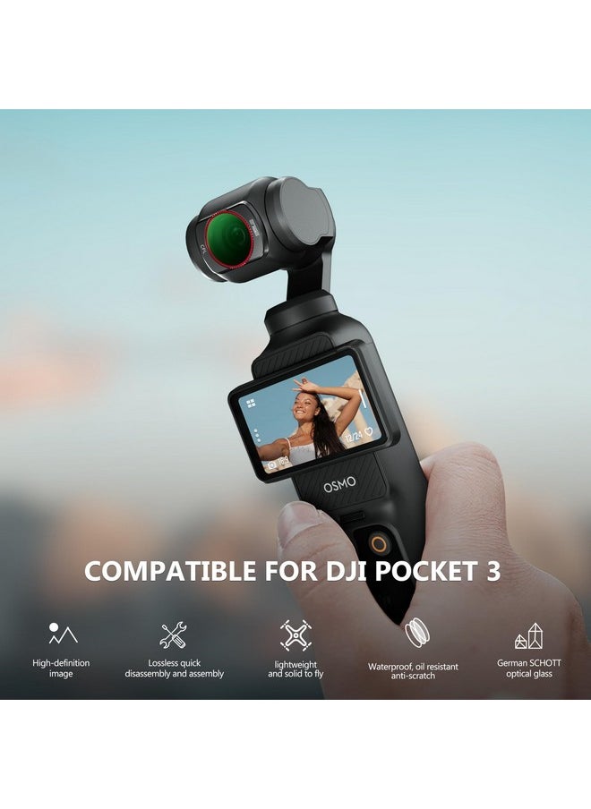 STARTRC STARTRAC Magnetic ND & CPL Filters Set for DJI Osmo Pocket 3 Creator Combo - 6 Pack CPL, ND 8, 16, 32, 64, 256, Ultra Slim Aluminum Frame  - Image 4