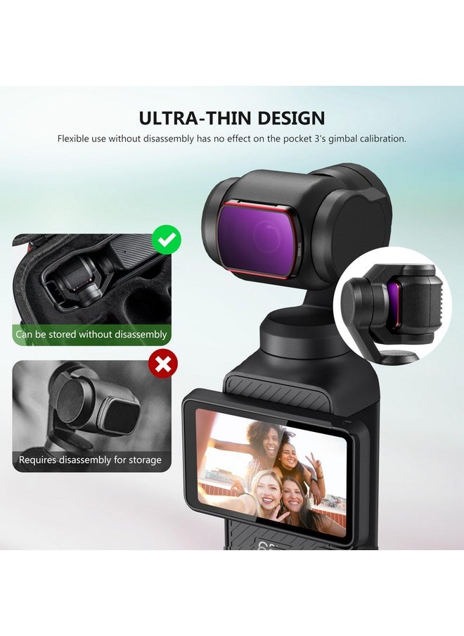 STARTRC STARTRAC Magnetic ND & CPL Filters Set for DJI Osmo Pocket 3 Creator Combo - 6 Pack CPL, ND 8, 16, 32, 64, 256, Ultra Slim Aluminum Frame  - Image 2
