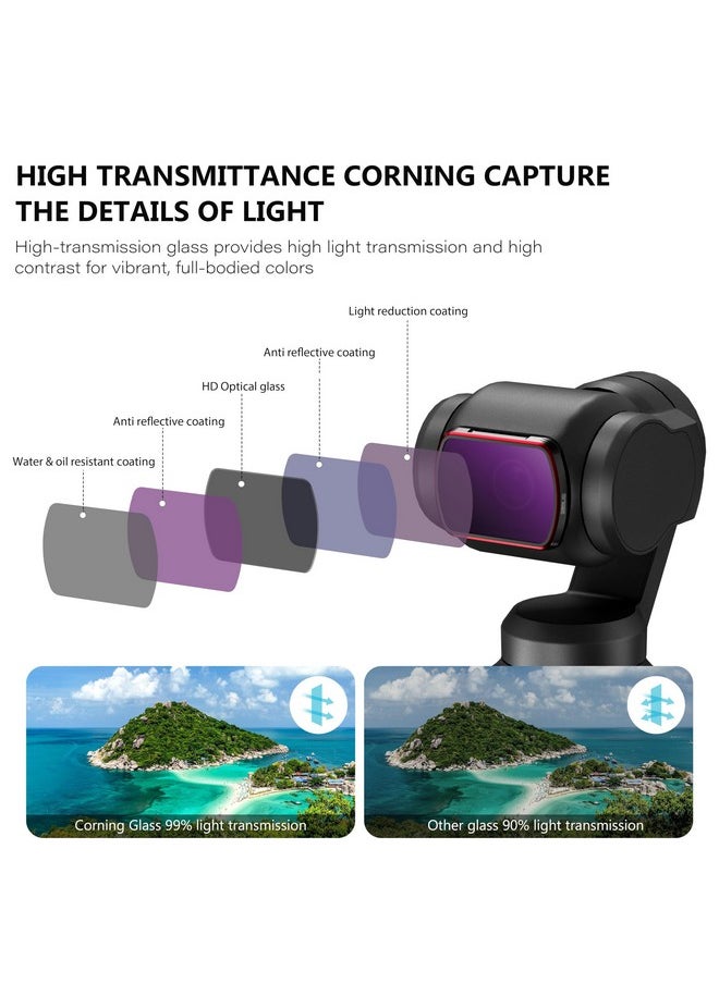 STARTRC STARTRAC Magnetic ND & CPL Filters Set for DJI Osmo Pocket 3 Creator Combo - 6 Pack CPL, ND 8, 16, 32, 64, 256, Ultra Slim Aluminum Frame  - Image 5