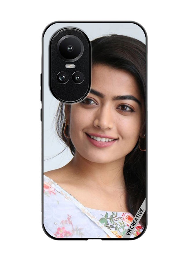 VR CREATIVE Protective Case Cover For Oppo Reno 10 Pro Bollywood Actress Rashmika Mandanna Design Multicolour - Image 1