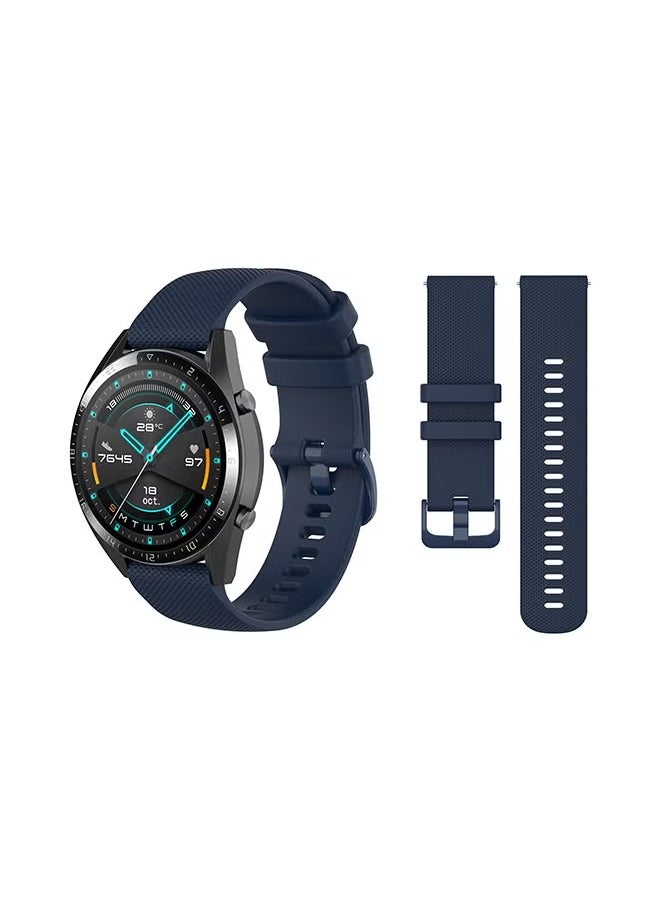 PROMASS - Stylish Replacement Band For Huawei Watch GT/GT 2 46mm Dark Blue - Image 1