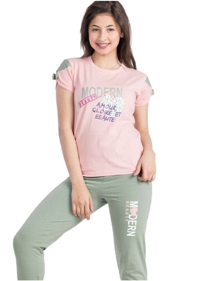 lecoo Girls  summer cotton pajamas - suitable for going out, clubbing and home - sizes from 12 to 16 years  - Image 2