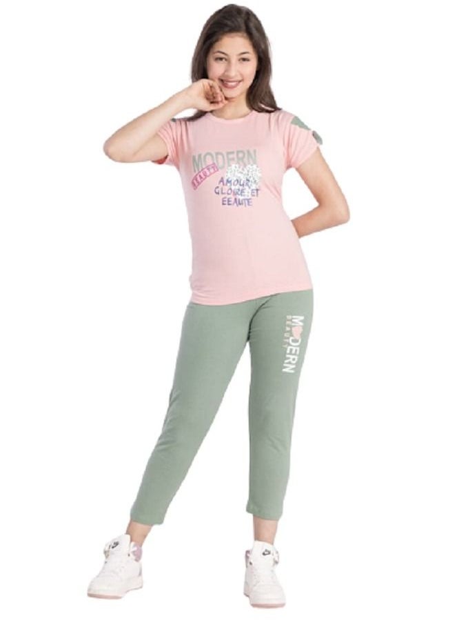 lecoo Girls  summer cotton pajamas - suitable for going out, clubbing and home - sizes from 12 to 16 years  - Image 4