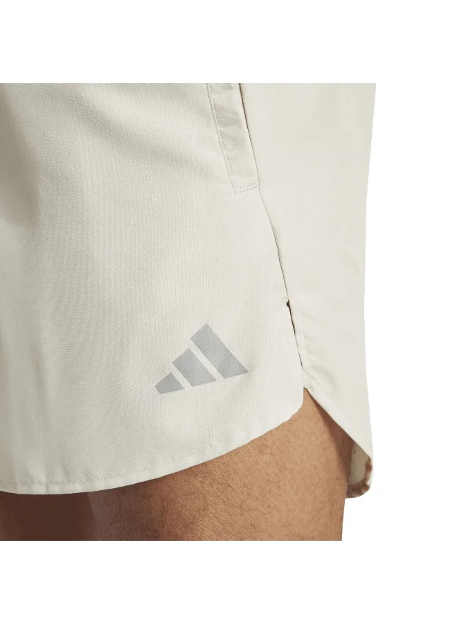 adidas adidas Run It Short Beige Running Shorts XS5"