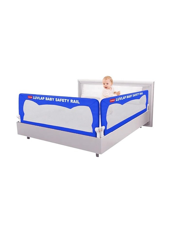 Luv Lap Baby Safety Bed Rail , L102Xw35Xh42 cm , Blue - Image 3