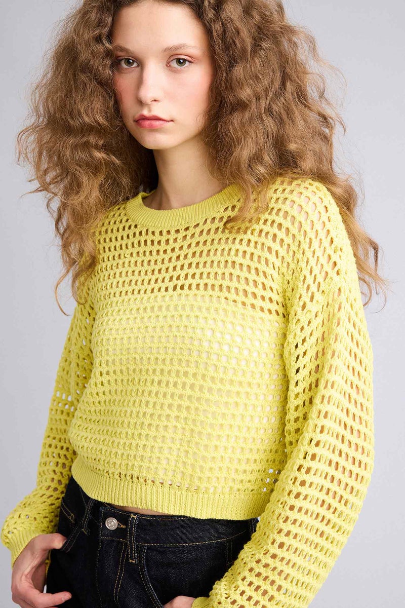 ديفاكتو بلوفر تريكو كروب فيت بياقة مستديرة - Image 1