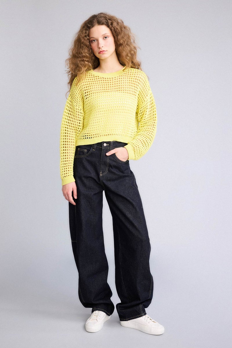 ديفاكتو بلوفر تريكو كروب فيت بياقة مستديرة - Image 2