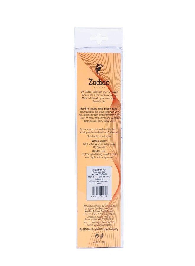 ZODIAC SWISS VENT HAIR BRUSH - BLACK MATT - Image 4