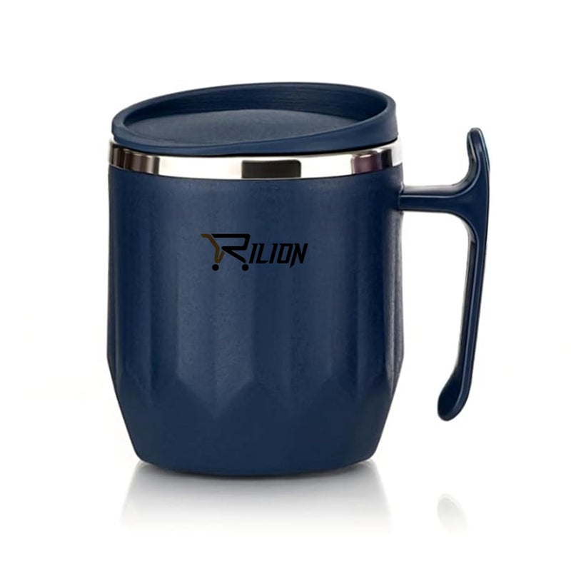 RILION Coffee Mug with Lid Insulated Stainless Steel for Tea Milk Mug Inner Stylist Double Wall Cup for Home & Office Use, Mugs to Gift to Best Friend, Tea Mugs Pack of 1 Pcs, 300 ml - Image 4