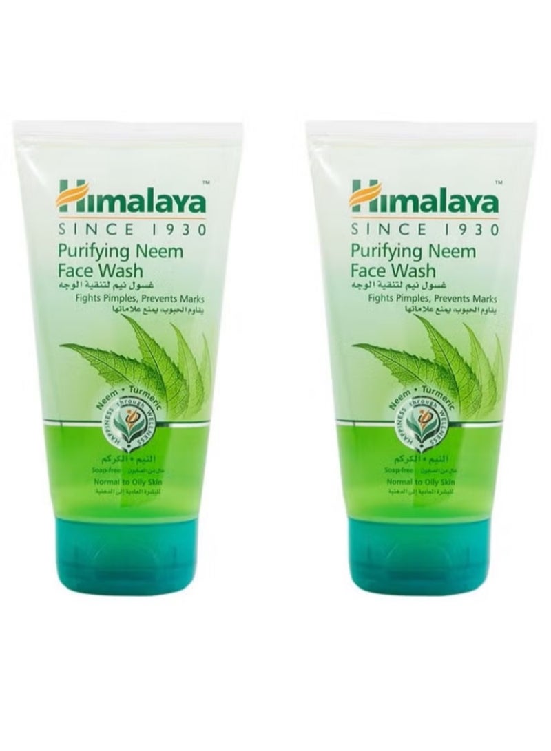 Himalaya 2 Pieces Neem Face Purifier Wash 2*50ml - Image 1