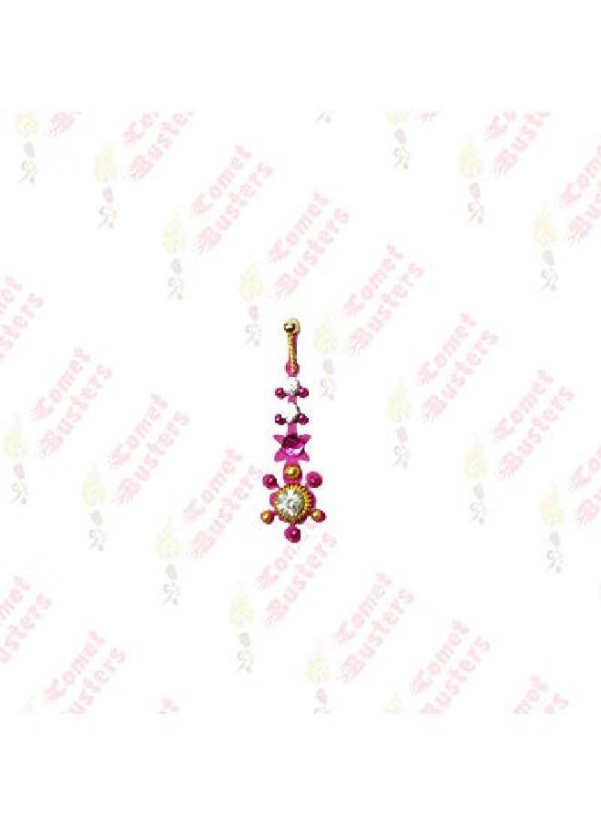 Comet Busters - Long Traditional Pink Bindi For Women (Bin037) - Image 1