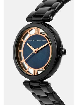 French Connection Women FCL0001C Round Analog Stainless Watch 34 mm, Black  - Image 4