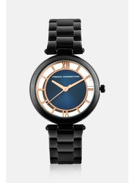 French Connection Women FCL0001C Round Analog Stainless Watch 34 mm, Black  - Image 1