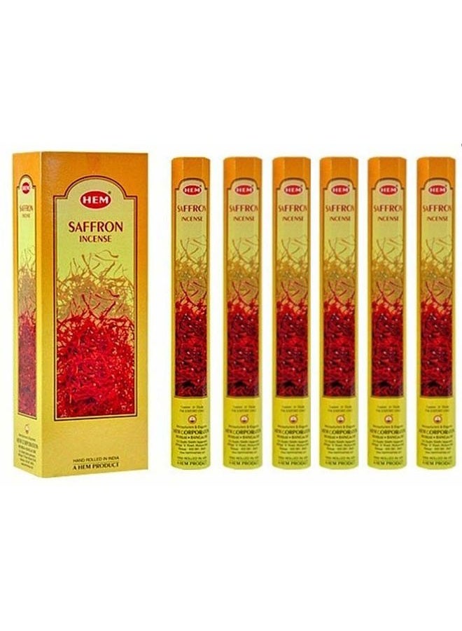 Dpnamron Saffron - Box of Six 20 Stick Tubes, 120 Sticks Total -