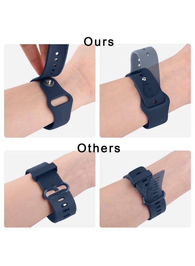 Tobfit Silicone Band for Fitbit Versa 3 4 Fitness Tracker,Soft Sport Strap for Fitbit Sense Fitness Tracker (Watch Not Included), Adjustable Wristband with Metal Buckle for Men Women - Image 5