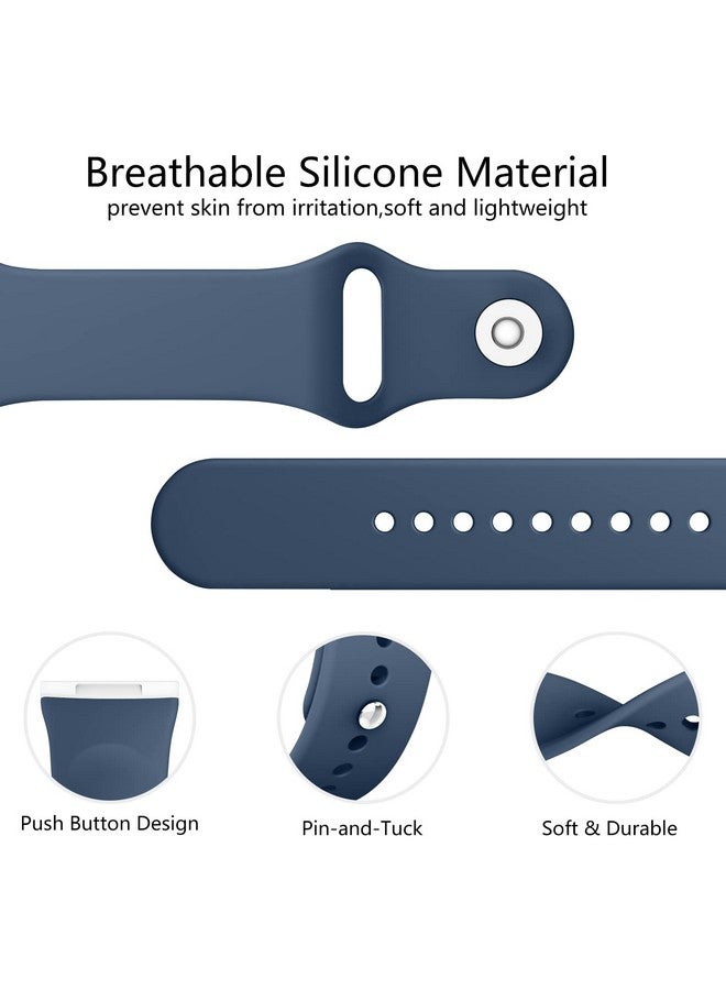 Tobfit Silicone Band for Fitbit Versa 3 4 Fitness Tracker,Soft Sport Strap for Fitbit Sense Fitness Tracker (Watch Not Included), Adjustable Wristband with Metal Buckle for Men Women - Image 4