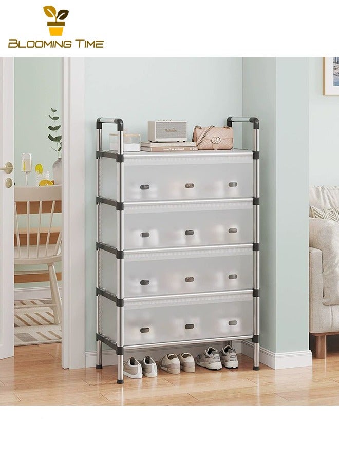 بلومنغ تايم الغبار رف الأحذية بسيطة ، قوي الأحذية تخزين الرف عند باب خزانة خذاء ، متعدد الطبقات عنبر المنزلية - Image 1