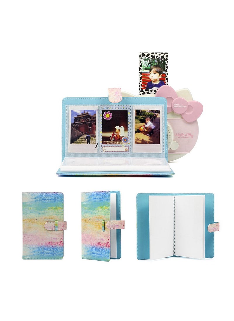 CAIUL CAIUL PU Leather Cover and PVC 96 Pockets Mini Wallet Photo Album with PU Leather Cover for Fujifilm Instax Mini 9 8 8 70 7s 90 25 26 50s Films Rainbow Mist  - Image 2