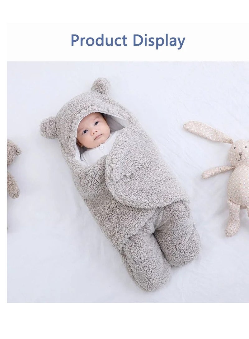 BAIG Baby Sleeping Bags Thicken Newborn Baby Wrap Blanket Winter Warm Newborn Envelope Soft Infant Sleeping Bag 0-9 Months - Image 2