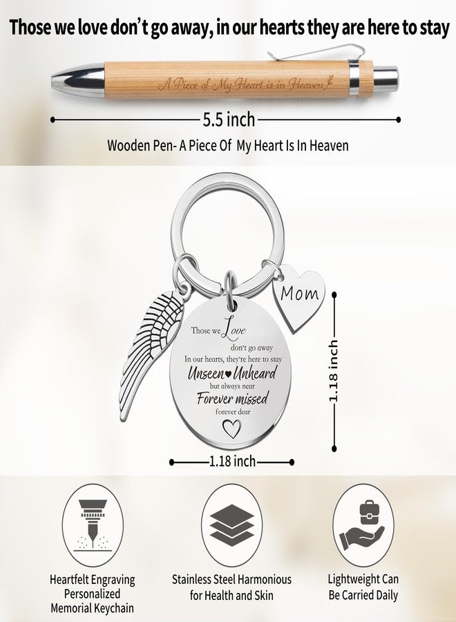 EliteSign Memorial Gifts for Loss of Dad, Letters to My Father in Heaven Grief Journal with Photo Cover, Wood Pen & Angel Keychain, Sympathy Bereavement Gifts for Loss of Father, Dad Memorial Gift from Daughter Son - Image 5
