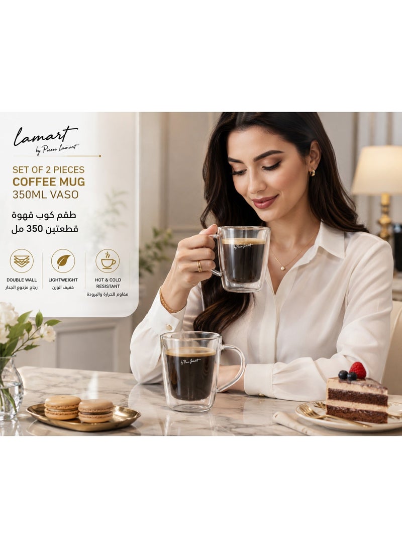 Lamart Coffee Glass Set 350 Ml 2 Pcs - Image 4