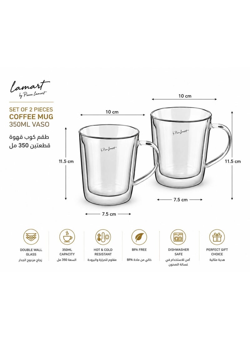 Lamart Coffee Glass Set 350 Ml 2 Pcs - Image 3