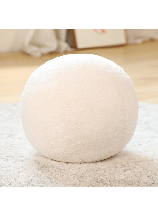 Nordic Ins Sofa Bay Window Pillow Bedroom Cushion Bed Pillow Living Room Moon Cashew Cute Girl Heart Shape-Specifications:See Details For Size-Color:Spherical-white - Image 1