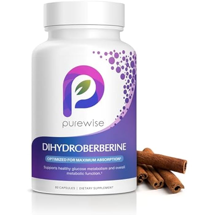 Naturals Dihydroberberine | Optimized for Maximum Absorption | with Organic Ceylon Cinnamon Extract | Supports Healthy Glucose Metabolism & Overall Metabolic Function | 60 Capsules - Image 1