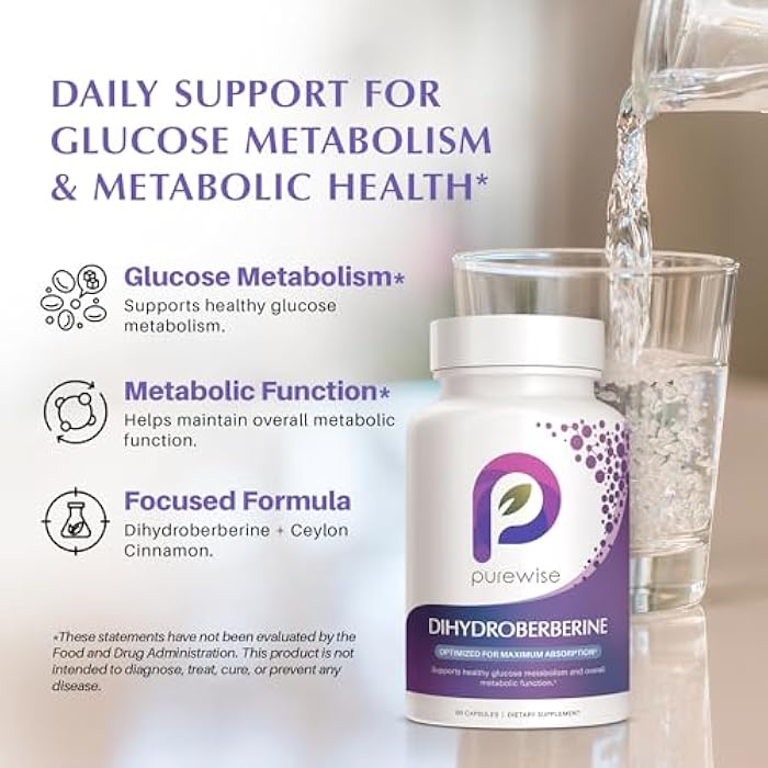 Naturals Dihydroberberine | Optimized for Maximum Absorption | with Organic Ceylon Cinnamon Extract | Supports Healthy Glucose Metabolism & Overall Metabolic Function | 60 Capsules - Image 4