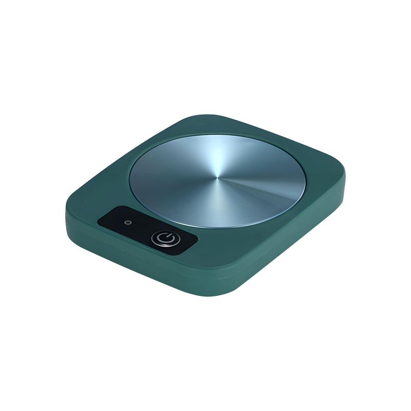 Green Coffee Mug Warmer Desk Mat For Milk Tea Heating Pad Home Office - Image 2