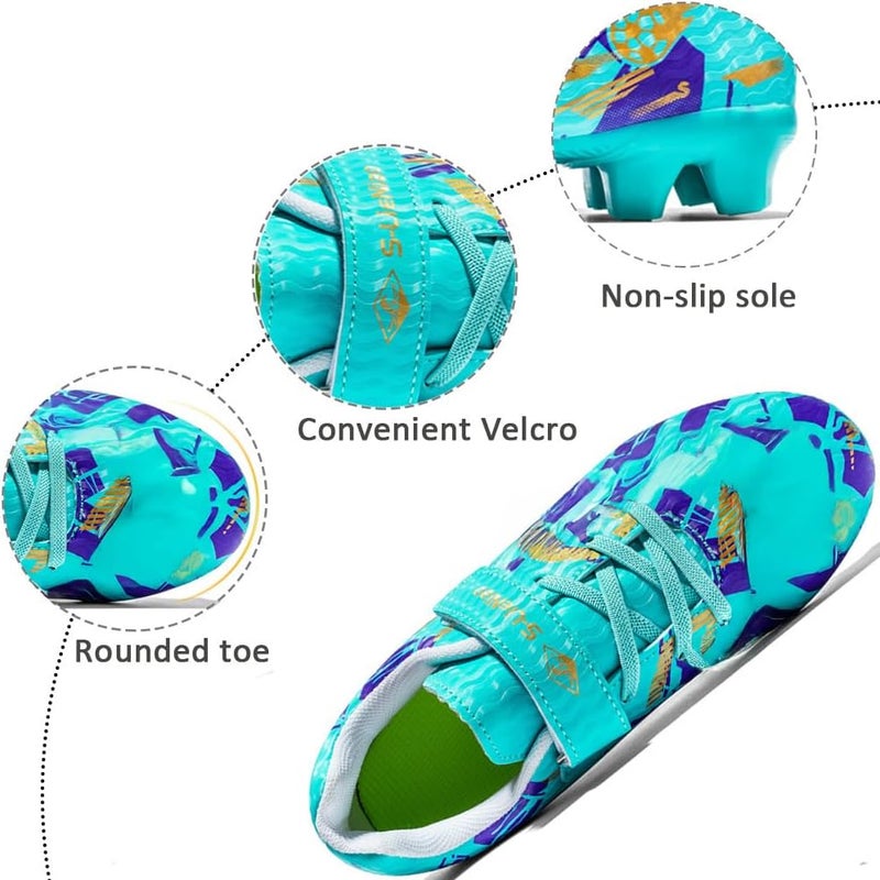 DISRATEBLU Kids Soccer Shoes Boys Football Cleats Professional Athletic Outdoor Trainning Football Shoes Youth Girl Turf Soccer Cleats - Image 2