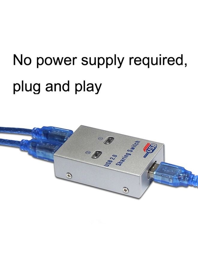 SW68 2 In 1 Switcher USB Manual Print Sharer, Color: Black - Image 3