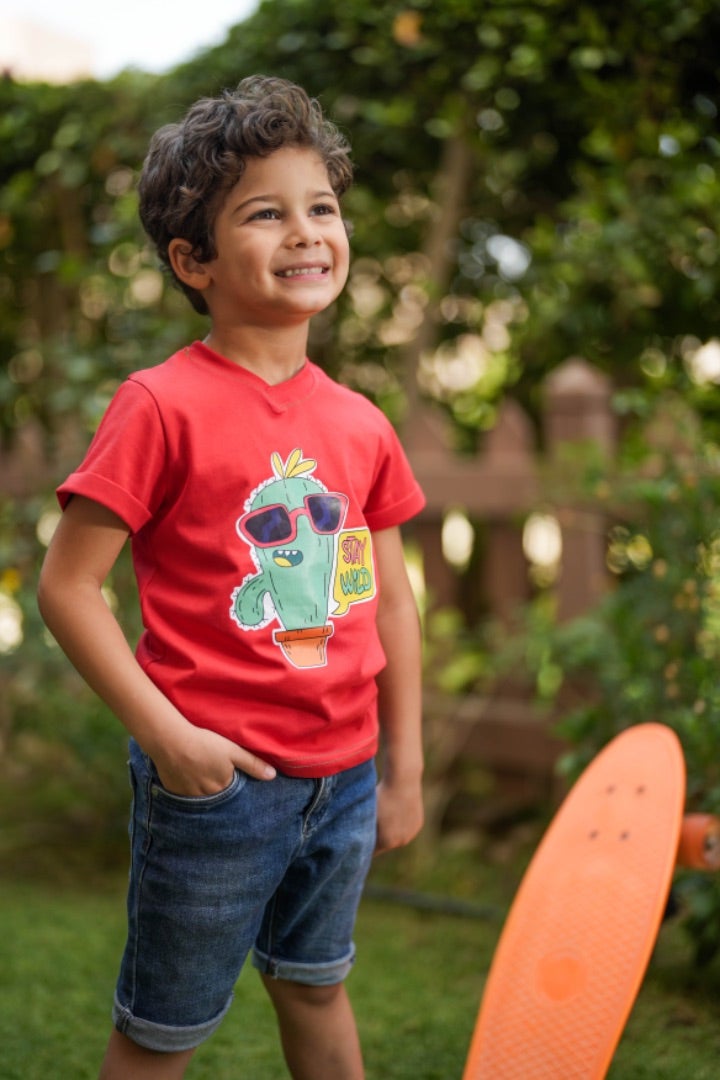 كاكتوس بقاء البرية تي شيرت - Image 1