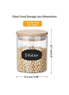 Brezzycloud 12 Set Glass Jars Set With Bamboo Airtight Lid And Lable,Spice Storage Container With Wooden Lid,Airtight Canister Jar For Kitchen ,Coffee,Beans,Candy,Nuts,Herbs (Set Of 12,220Ml),Clear - pzsku/Z91FD624557DFDF57C3F6Z/45/_/1738306625/b8d0cc8e-af7b-44d2-bdac-cad037fe9c3c